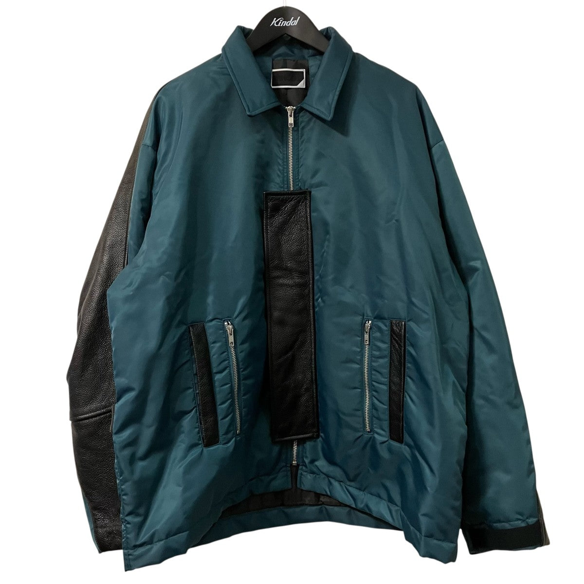PHINGERIN レザー切替ナイロンブルゾンPD 242 JK 131 古着・中古-1枚目のアイテム画像