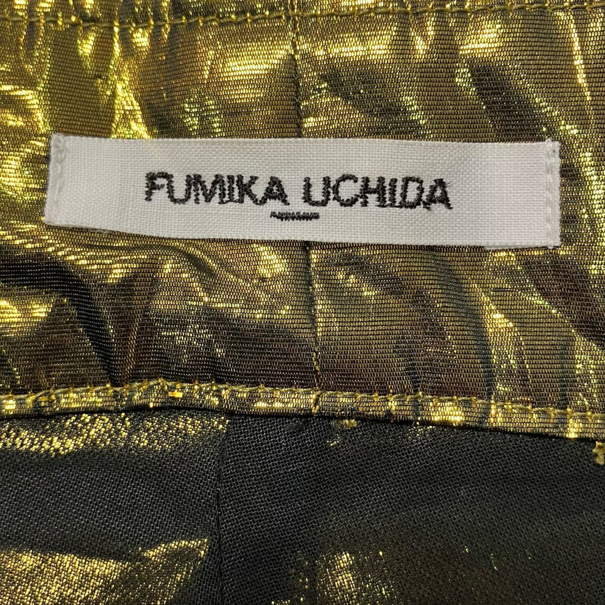 FUMIKA UCHIDA ゴールドフォイル生地スラックスFU Rsp PT001 古着・中古-7枚目のアイテム画像
