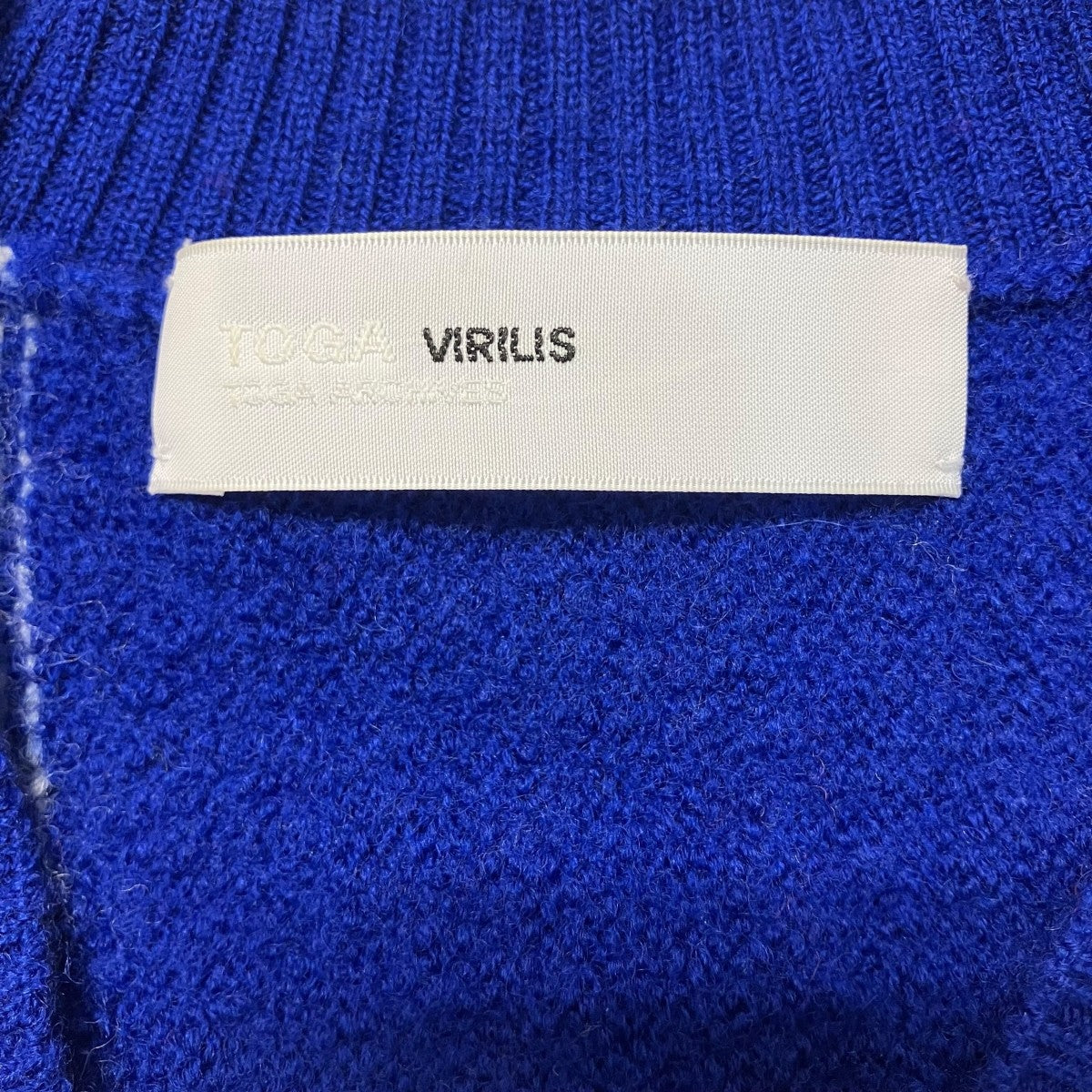 TOGA VIRILIS KNIT PULLOVERストライプ柄Vネックニットtv22-xn301 古着・中古-6枚目のアイテム画像