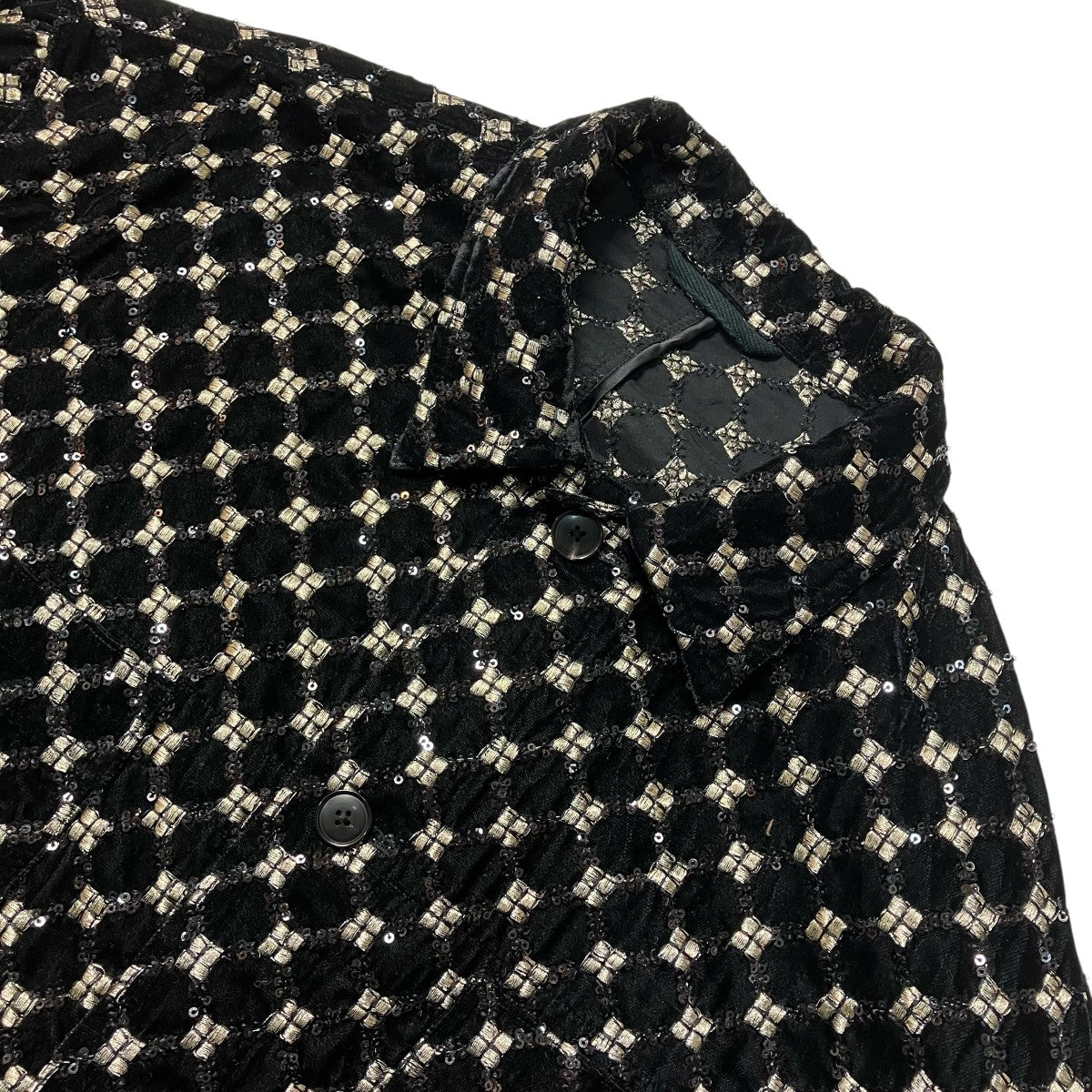 スパンコール刺繍シャツSHIRT093