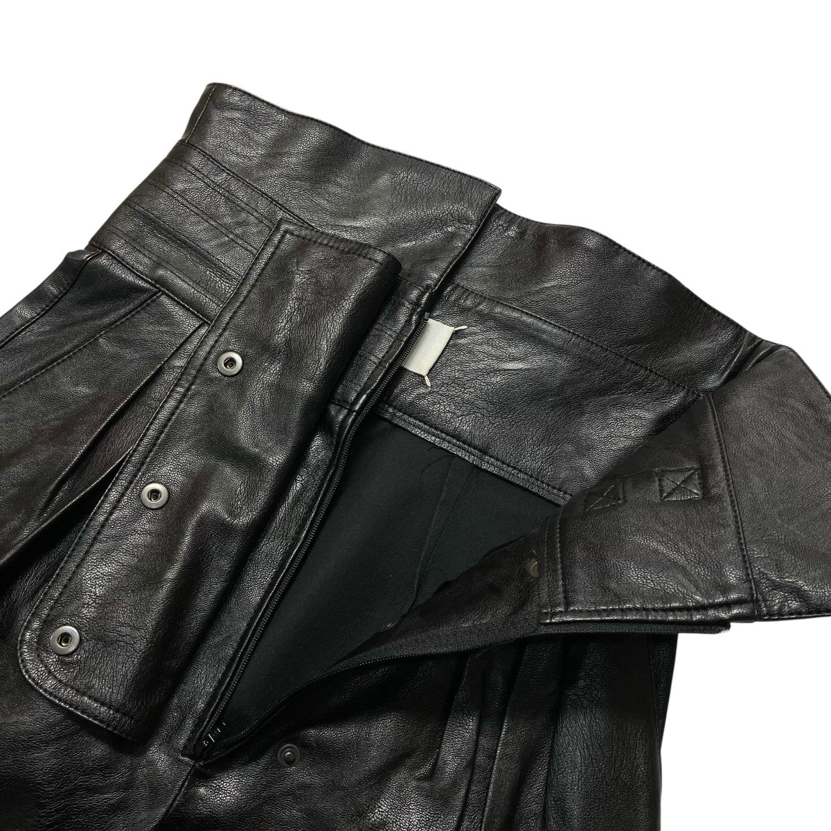 Maison Margiela ハイウエストベルトレザーパンツS29KA0301 古着・中古-3枚目のアイテム画像