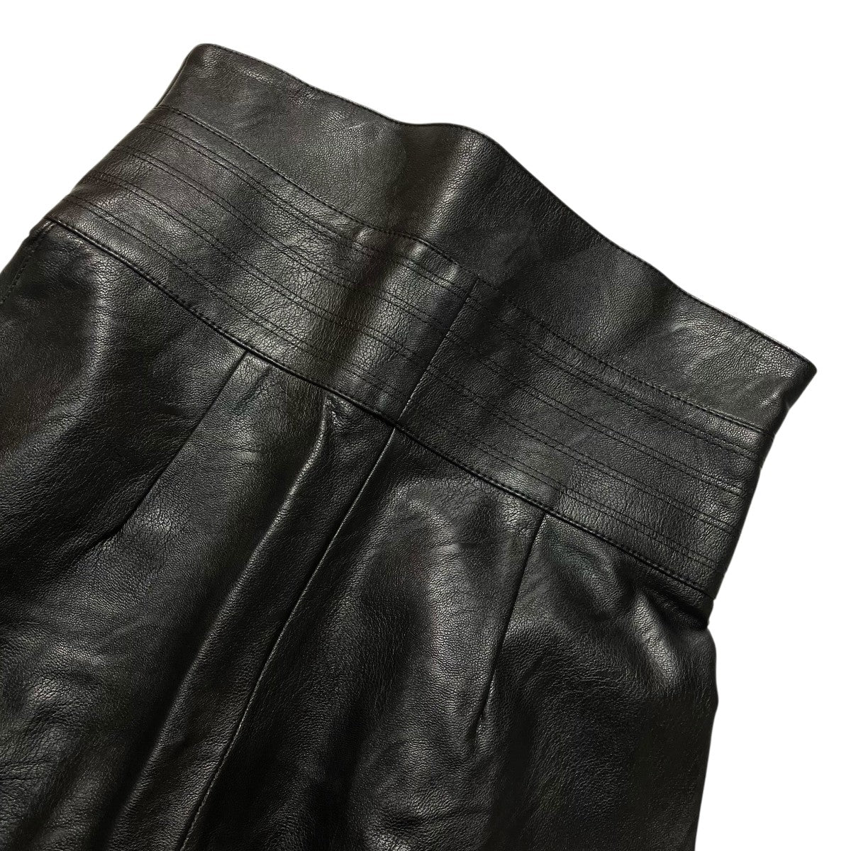 Maison Margiela ハイウエストベルトレザーパンツS29KA0301 古着・中古-4枚目のアイテム画像