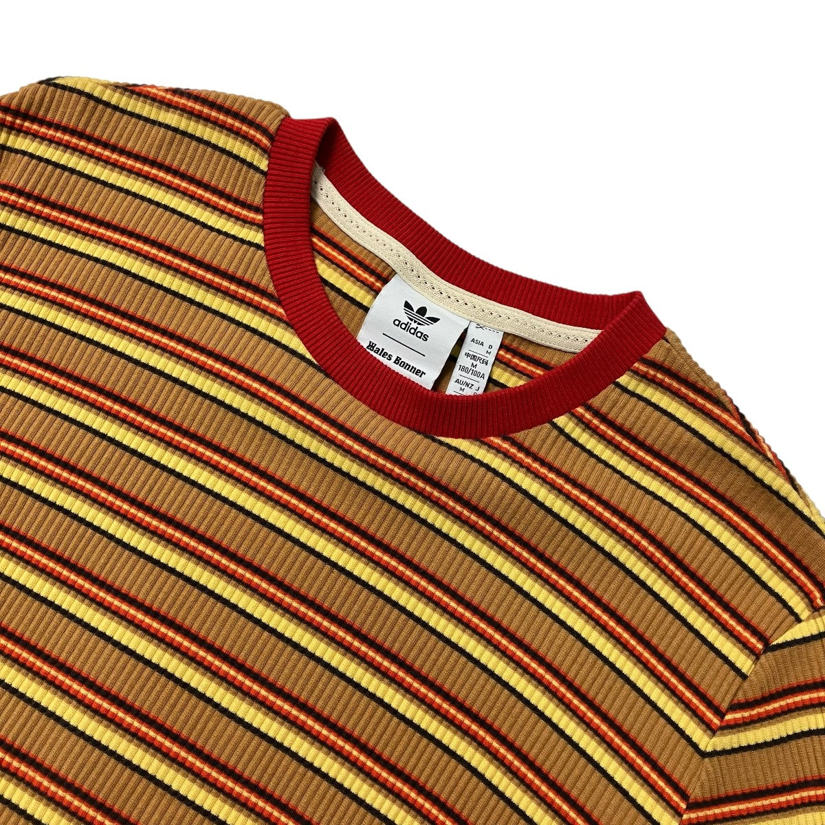 adidas×WALES BONNER クルーネックボーダーカットソー96 03 22 03006 古着・中古-3枚目のアイテム画像