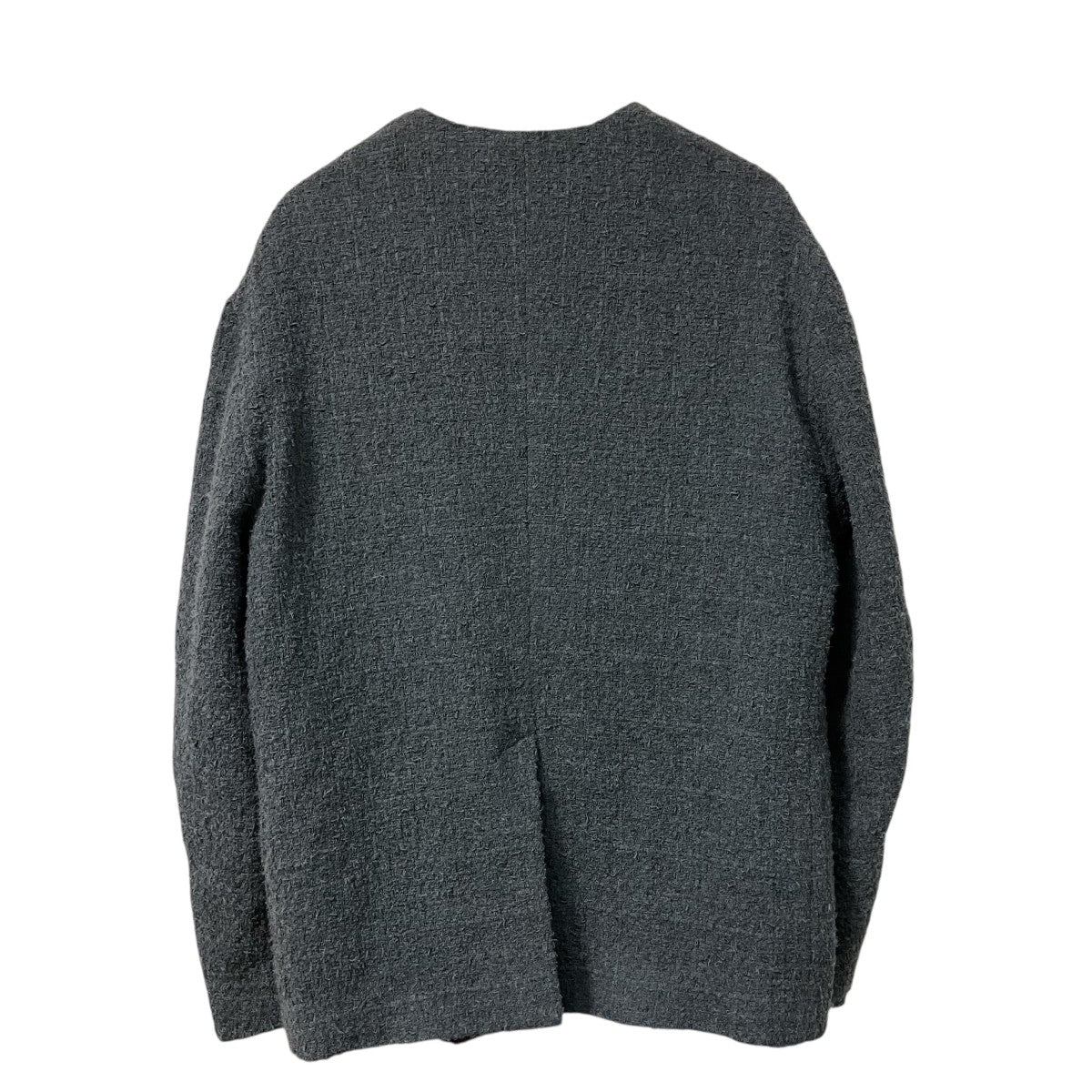 NONNOTTE DRAPING NO COLLAR N JACKETツイードジャケット 古着・中古-2枚目のアイテム画像