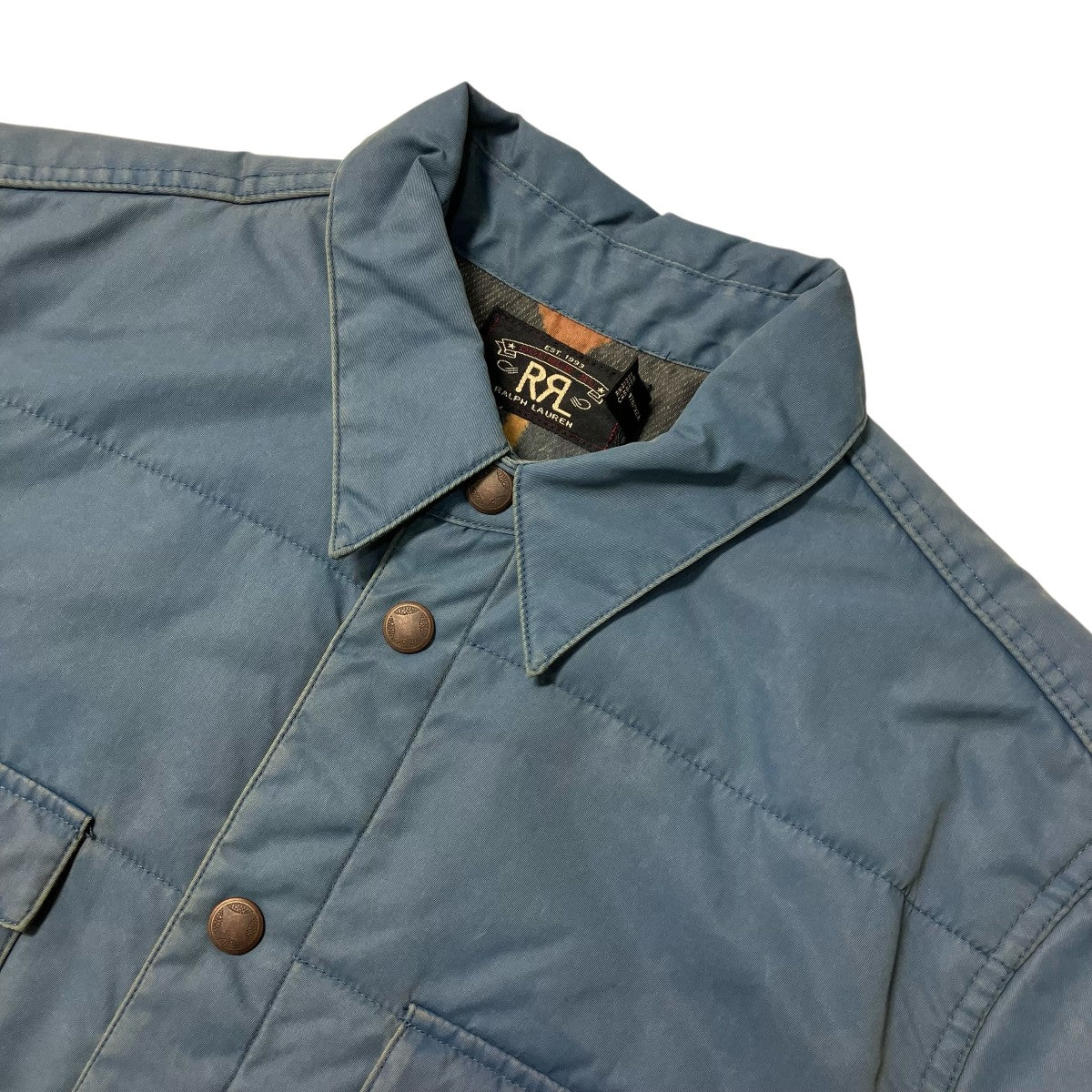 Quilted Twill Western Overshirt polo中綿ナイロンツイルシャツジャケット