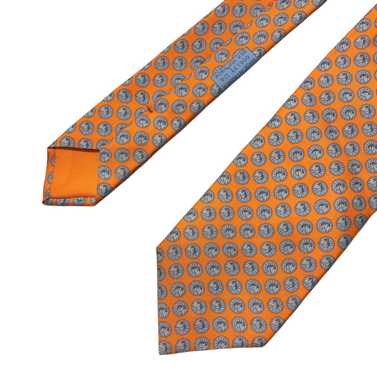 HERMES★シルク ネクタイ オレンジ系 HERMES(エルメス) シルクネクタイ オレンジ サイズ -｜【公式