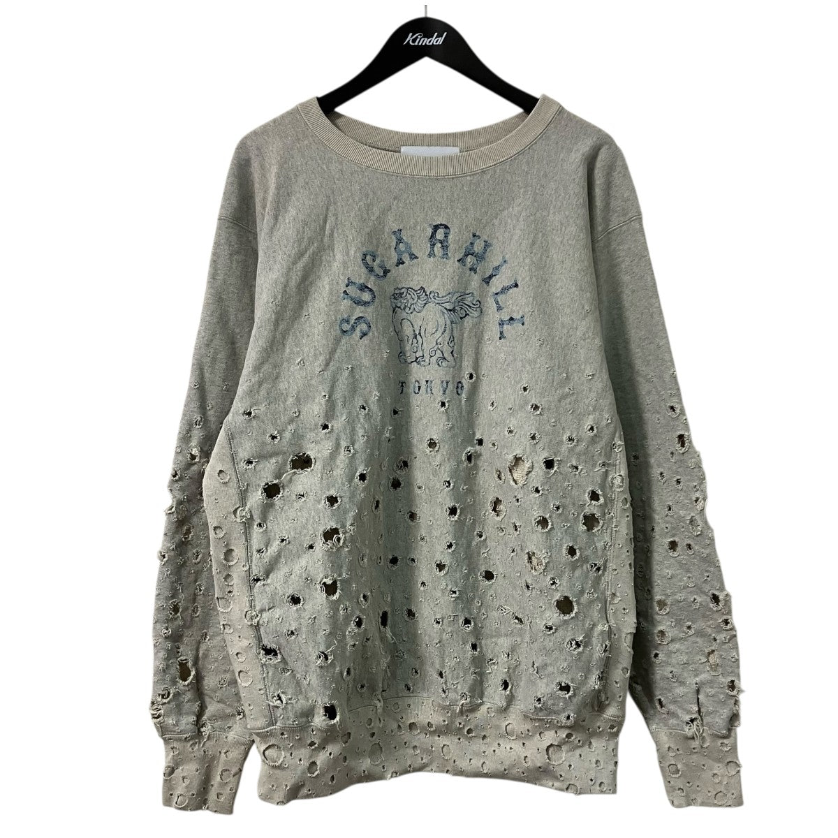 24SSCRASHED SWEATSHIRTクルーネックスウェット2441000906