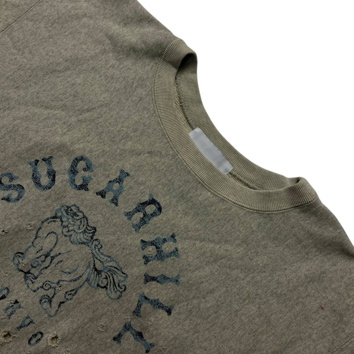 24SSCRASHED SWEATSHIRTクルーネックスウェット2441000906