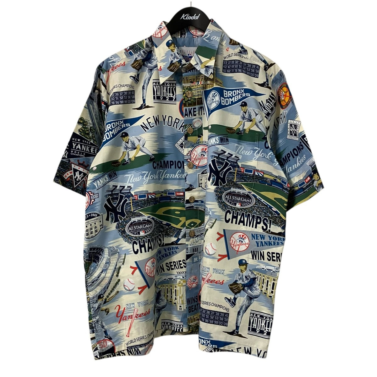 reyn spooner×NEW YORK YANKEES アロハシャツ 古着・中古-1枚目のアイテム画像