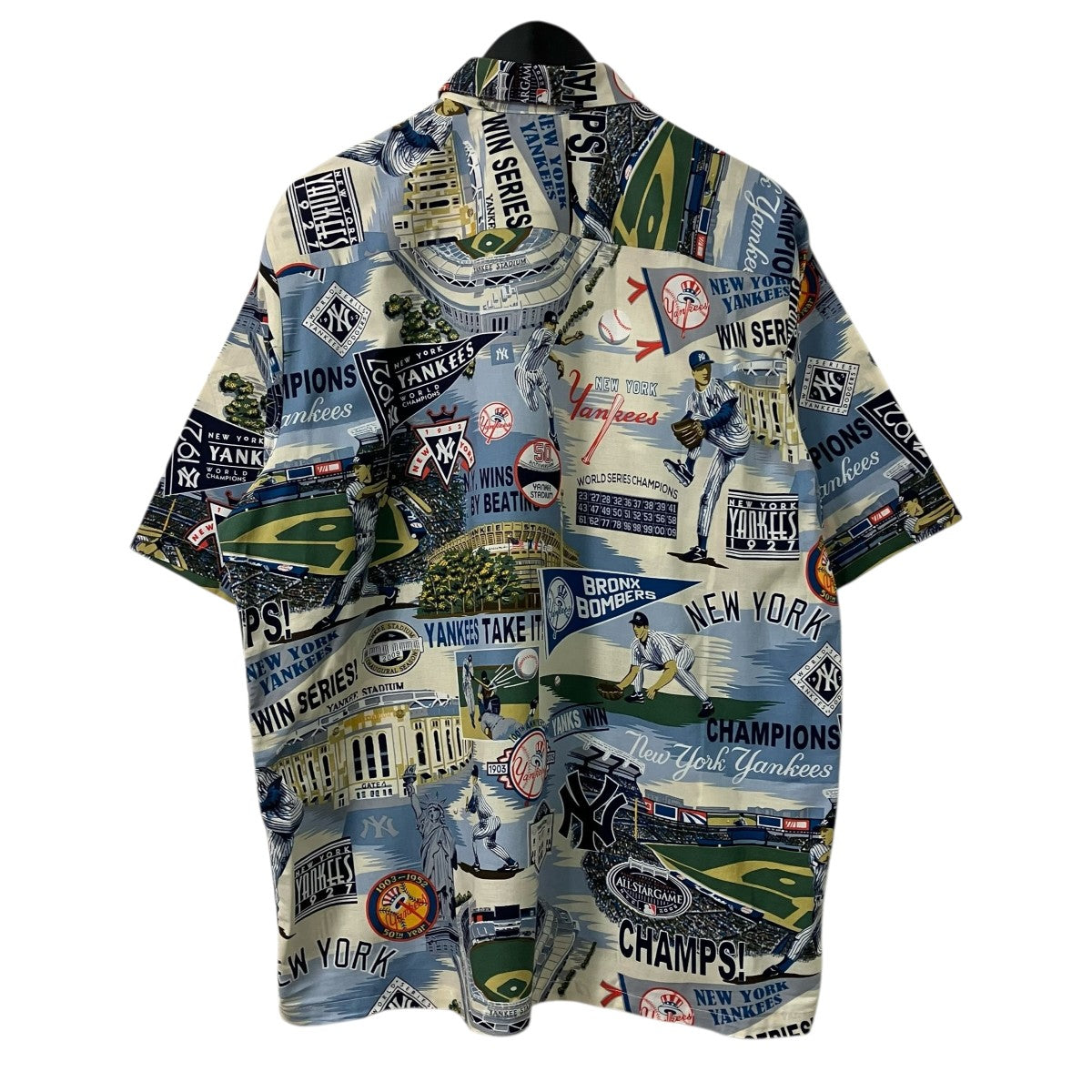 reyn spooner×NEW YORK YANKEES アロハシャツ 古着・中古-2枚目のアイテム画像