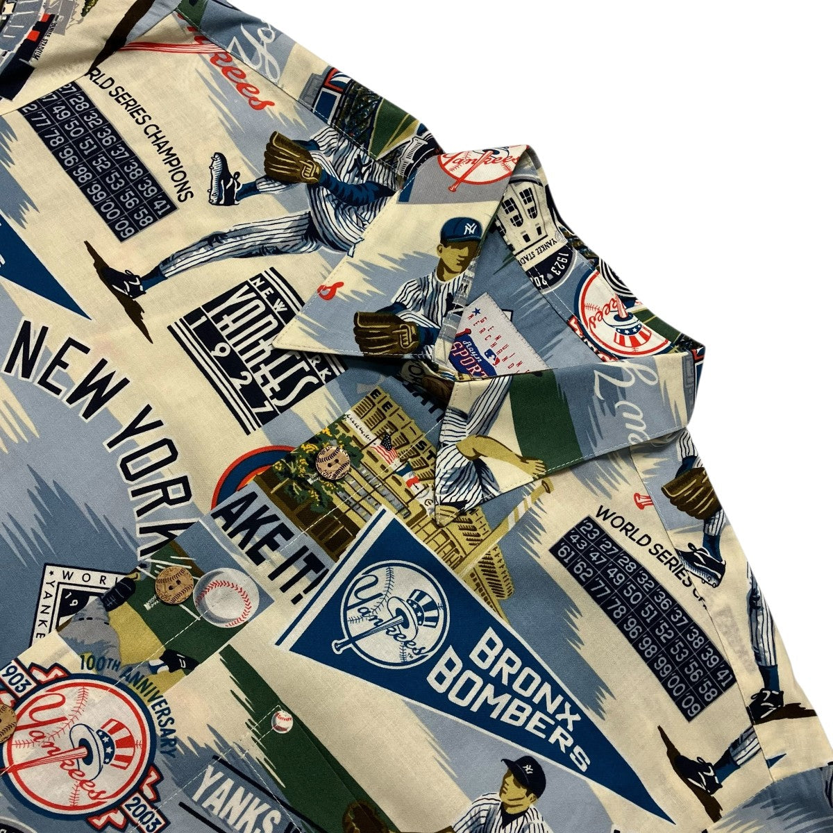 reyn spooner×NEW YORK YANKEES アロハシャツ 古着・中古-3枚目のアイテム画像
