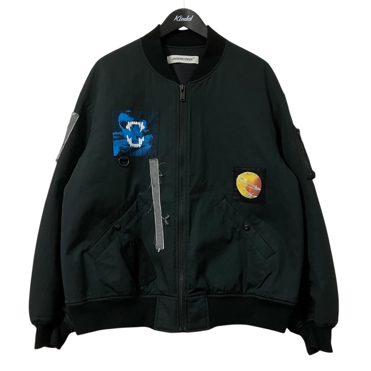 UNDERCOVER CoツイルランダムプリントパッチMA-1フライトジャケットUP1E4202 古着・中古-1枚目のアイテム画像