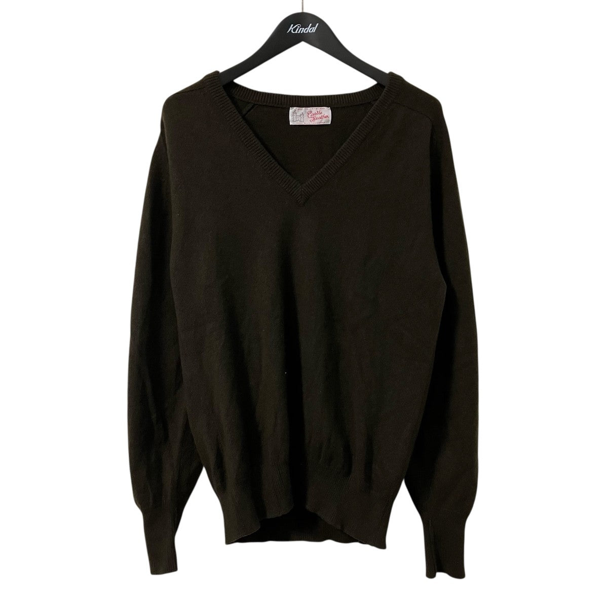 Castle Heather カシミヤ スコットランド製Vネックセーター 古着・中古-1枚目のアイテム画像