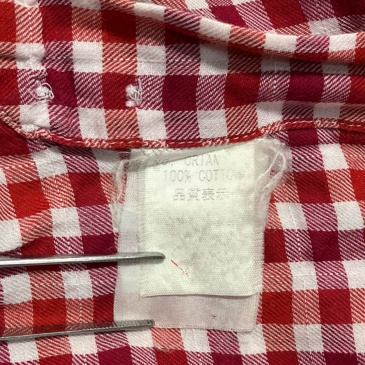 ORIAN イタリア製チェックナポリシャツ 古着・中古-6枚目のアイテム画像