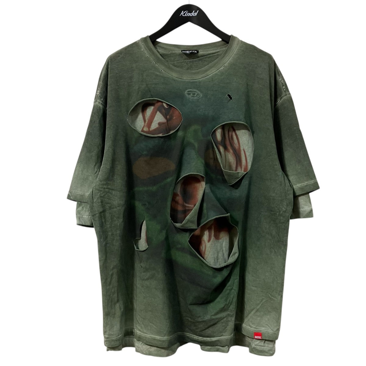 DIESEL レイヤードダメージTシャツOKHAN T-WASH 古着・中古-1枚目のアイテム画像
