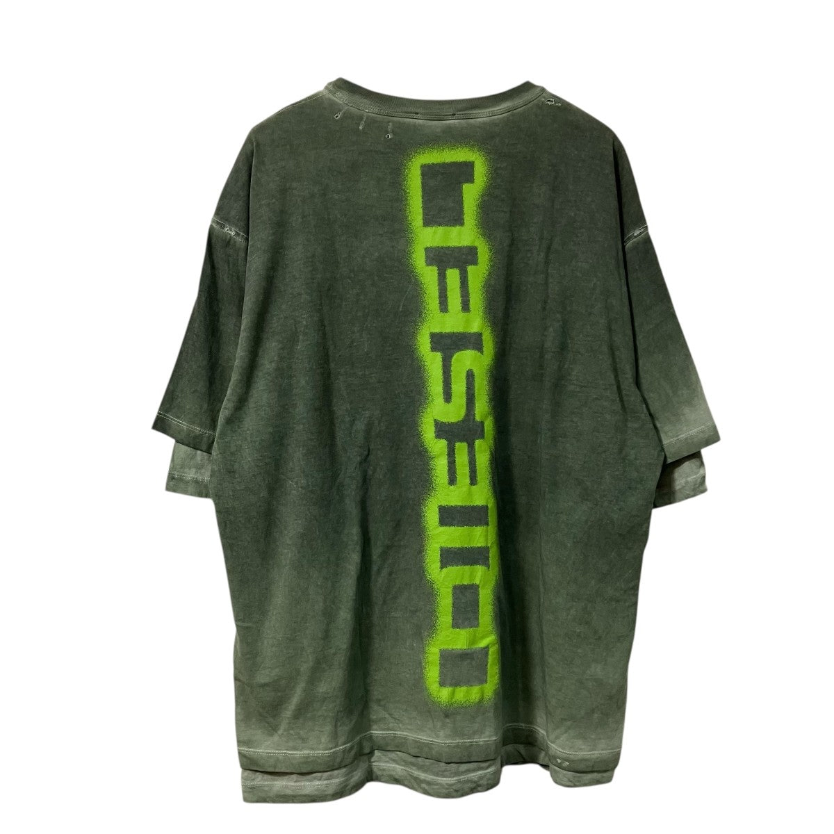 DIESEL レイヤードダメージTシャツOKHAN T-WASH 古着・中古-2枚目のアイテム画像