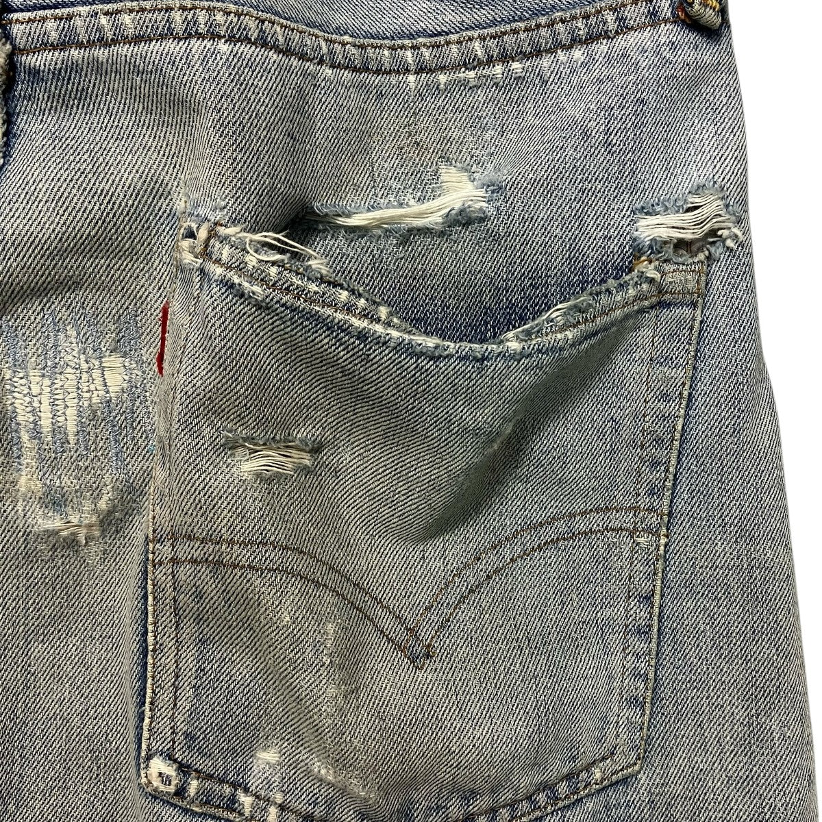 LEVI’S 66前期ビッグEダメージデニムパンツ501 古着・中古-6枚目のアイテム画像
