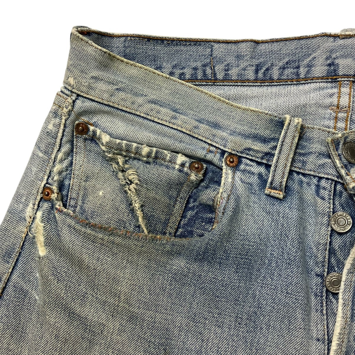 LEVI’S 66前期ビッグEダメージデニムパンツ501 古着・中古-7枚目のアイテム画像