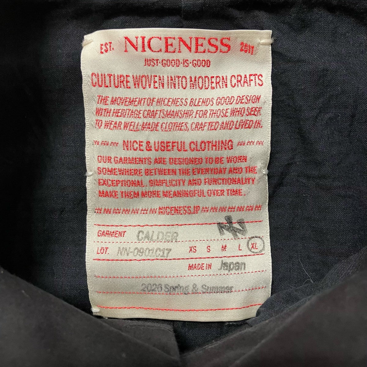 NICENESS 26SSCALDERシルク混ジャケットNN 0901C17 古着・中古-10枚目のアイテム画像