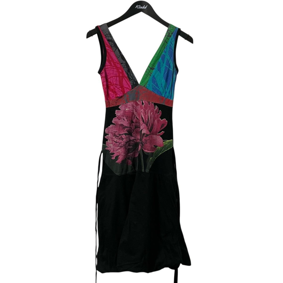 Desigual 花刺繍Vネックワンピース91V2816 古着・中古-1枚目のアイテム画像