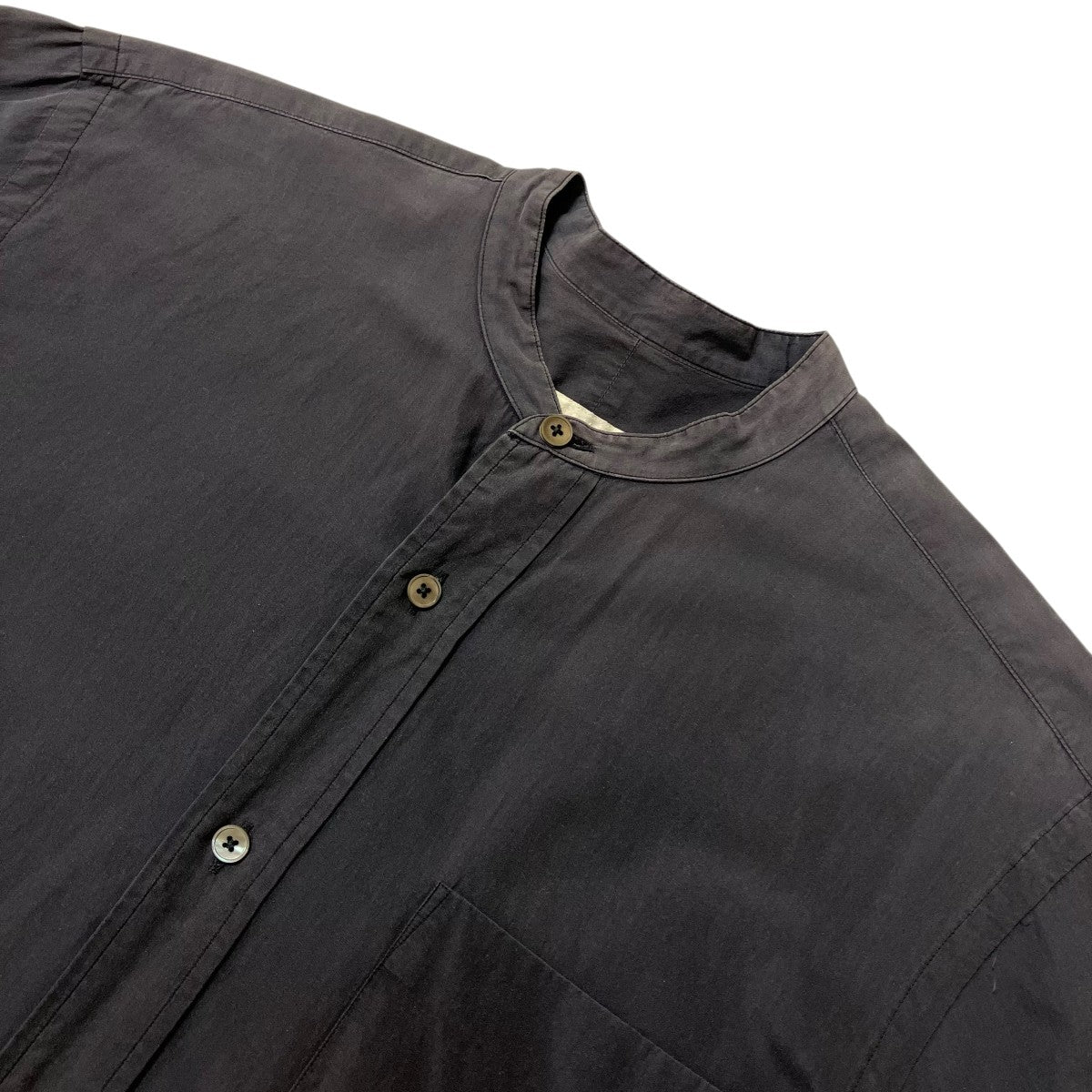 COMOLI スタンドカラーシャツ101-02003 古着・中古-3枚目のアイテム画像