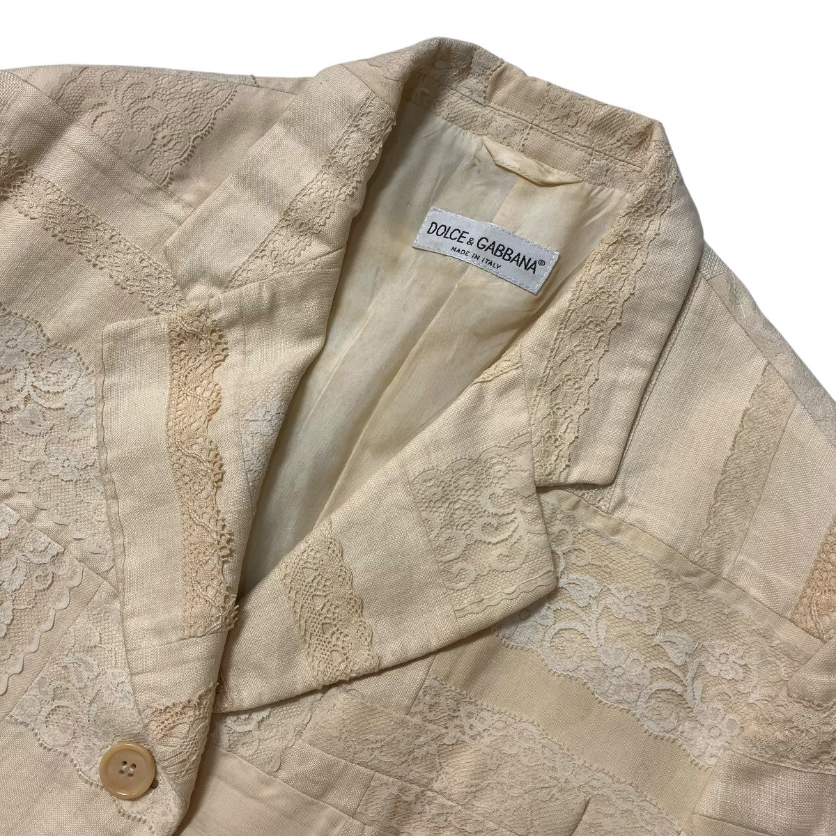 DOLCE ＆ GABBANA パッチワークレーステーラードジャケット 古着・中古-3枚目のアイテム画像