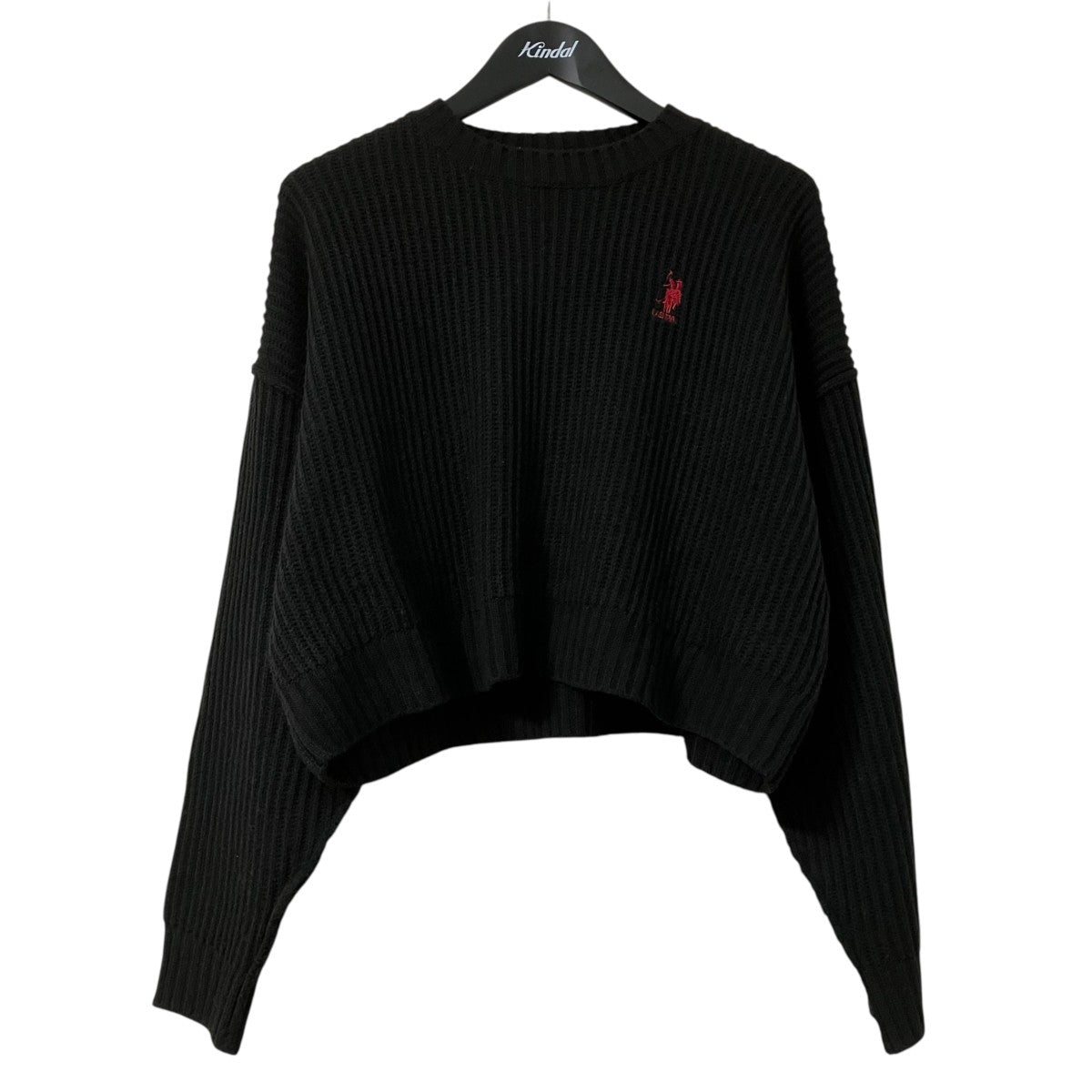 U．S POLO ASSN クルーネック短丈ニット 古着・中古-1枚目のアイテム画像