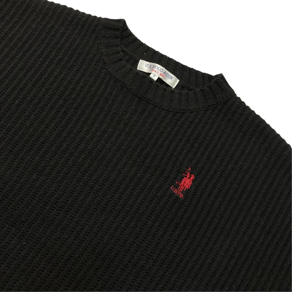 U．S POLO ASSN クルーネック短丈ニット 古着・中古-3枚目のアイテム画像