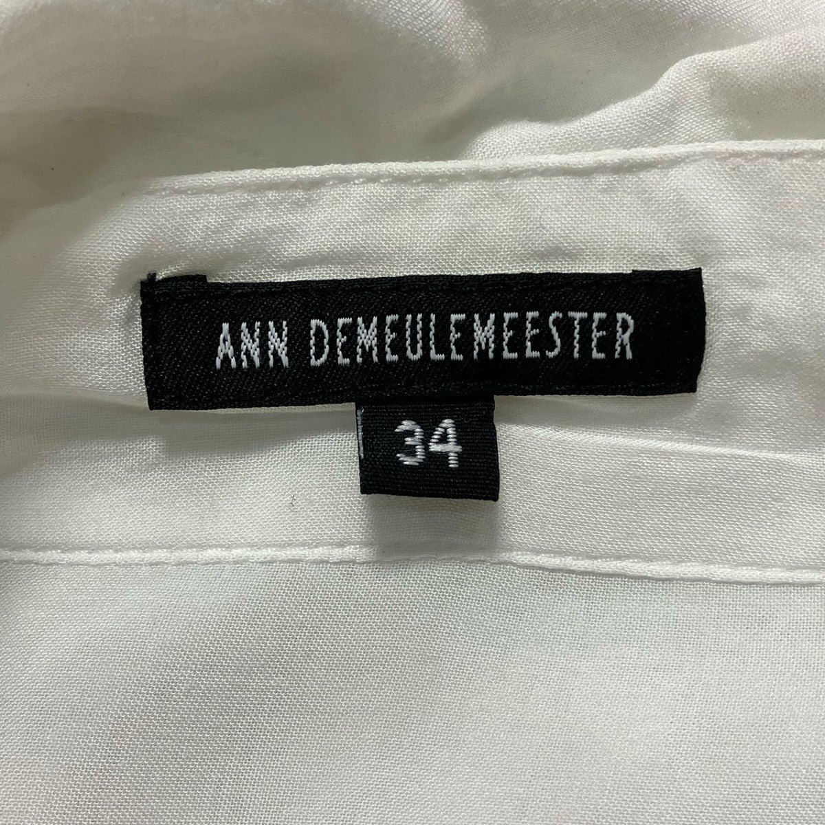 ANN DEMEULEMEESTER(アンドゥムルメステール) ロングシャツ ホワイト