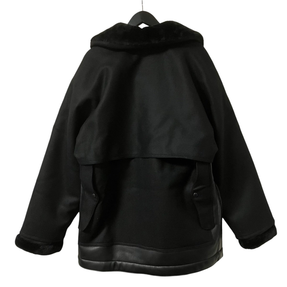 CDG JUNYA WATANABE MAN×FILSON GARMENT 25AWエステルフェイクファー × ウールサージ FILSON Wネーム コートWP C010 古着・中古-2枚目のアイテム画像