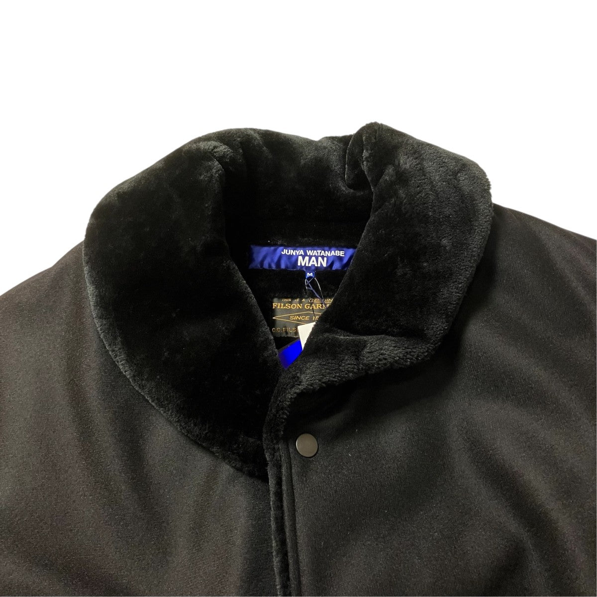 CDG JUNYA WATANABE MAN×FILSON GARMENT 25AWエステルフェイクファー × ウールサージ FILSON Wネーム コートWP C010 古着・中古-3枚目のアイテム画像