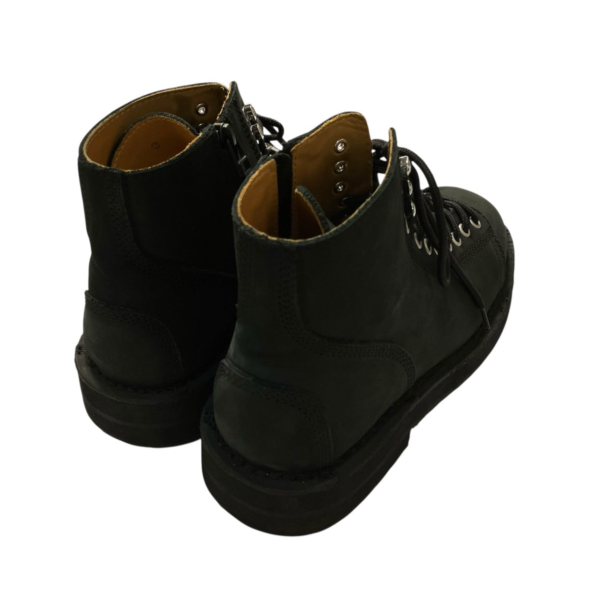 REGULATION Yohji Yamamoto MAT SMOOTH LEATHER ZIP BIKER BOOTSミドルブーツHL E54 765 古着・中古-2枚目のアイテム画像