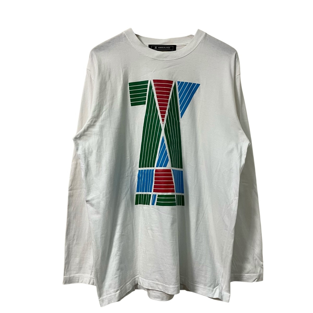ANREALAGE フロントプリントロングスリーブTシャツ 古着・中古-1枚目のアイテム画像