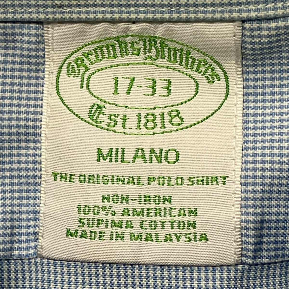 BROOKS BROTHERS ギンガムチェックシャツ 古着・中古-8枚目のアイテム画像