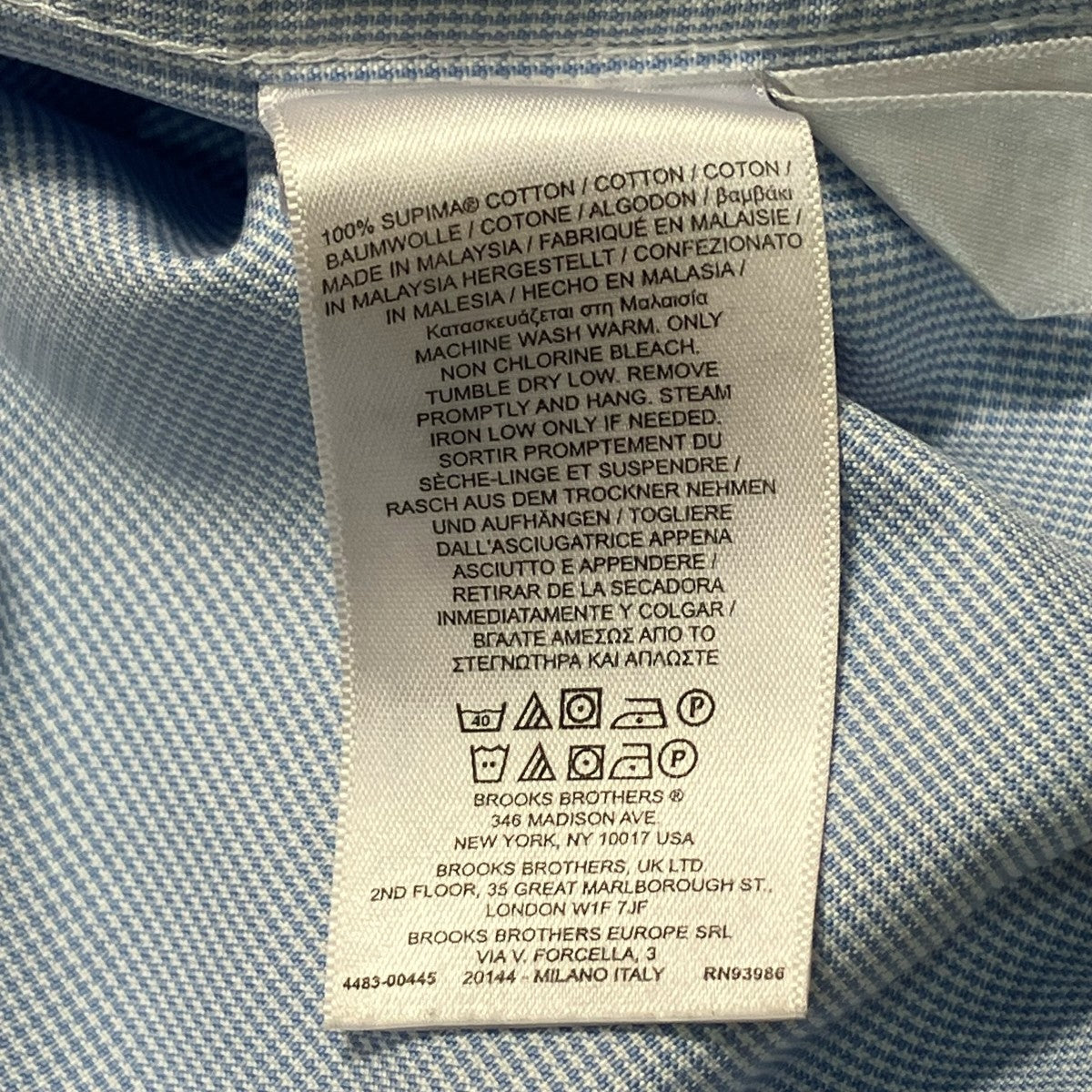 BROOKS BROTHERS ギンガムチェックシャツ 古着・中古-9枚目のアイテム画像