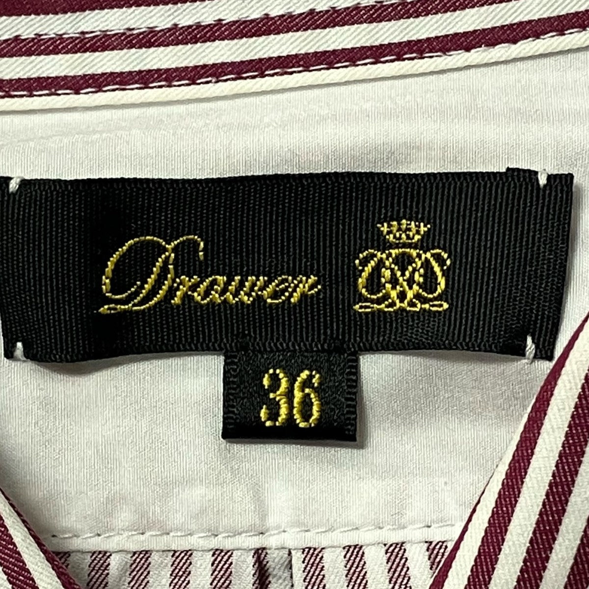Drawer(ドゥロワー) ストライプギャザーロングシャツワンピース