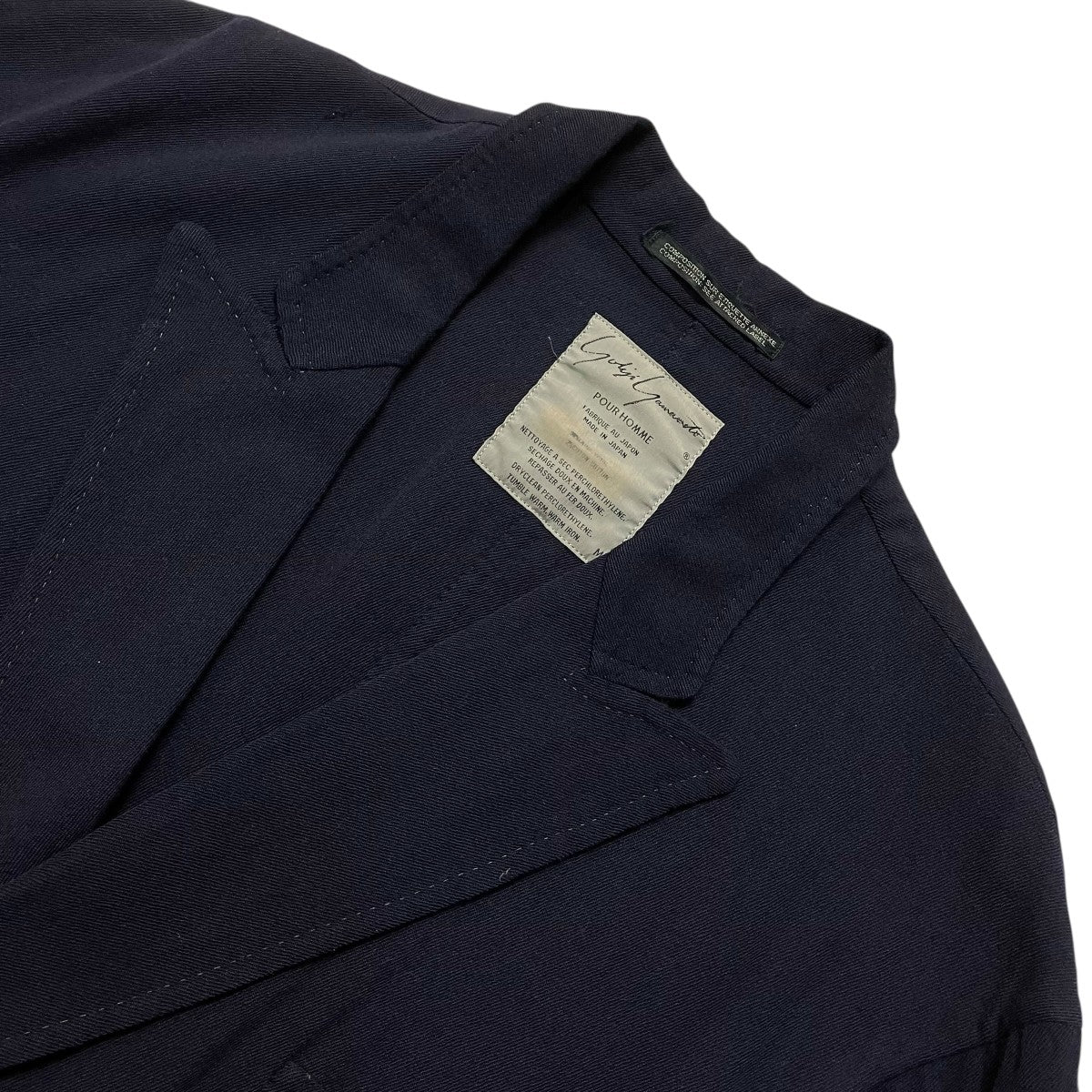 Yohji Yamamoto pour homme 丸文字タグ 80~90sテーラードジャケット 古着・中古-3枚目のアイテム画像
