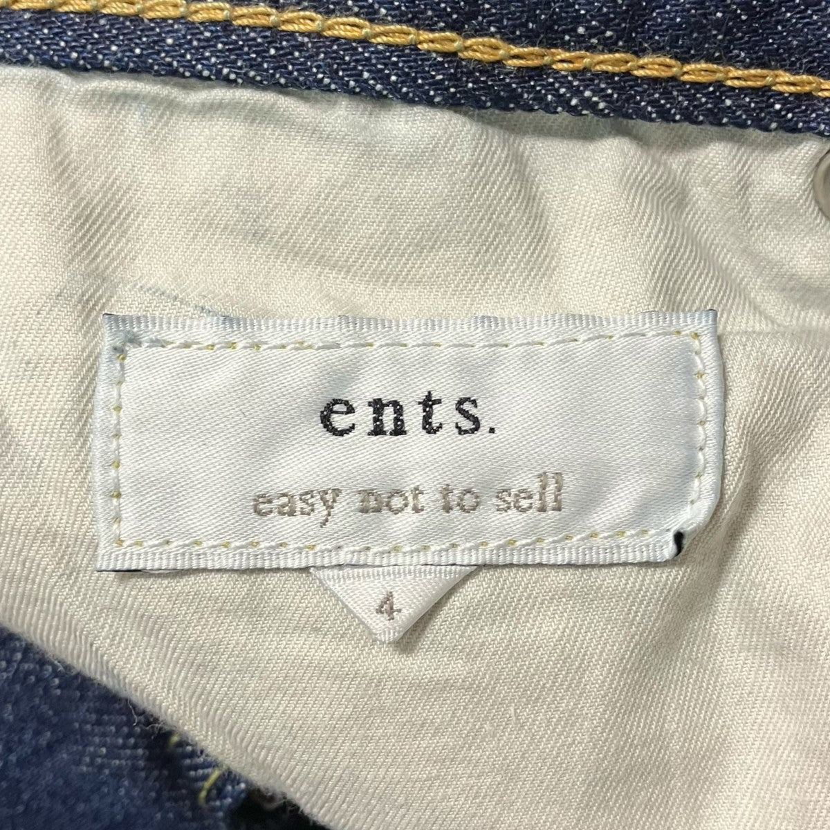 ents． Cotton Silk Denim Pantsデニムパンツents DPT01 古着・中古-6枚目のアイテム画像