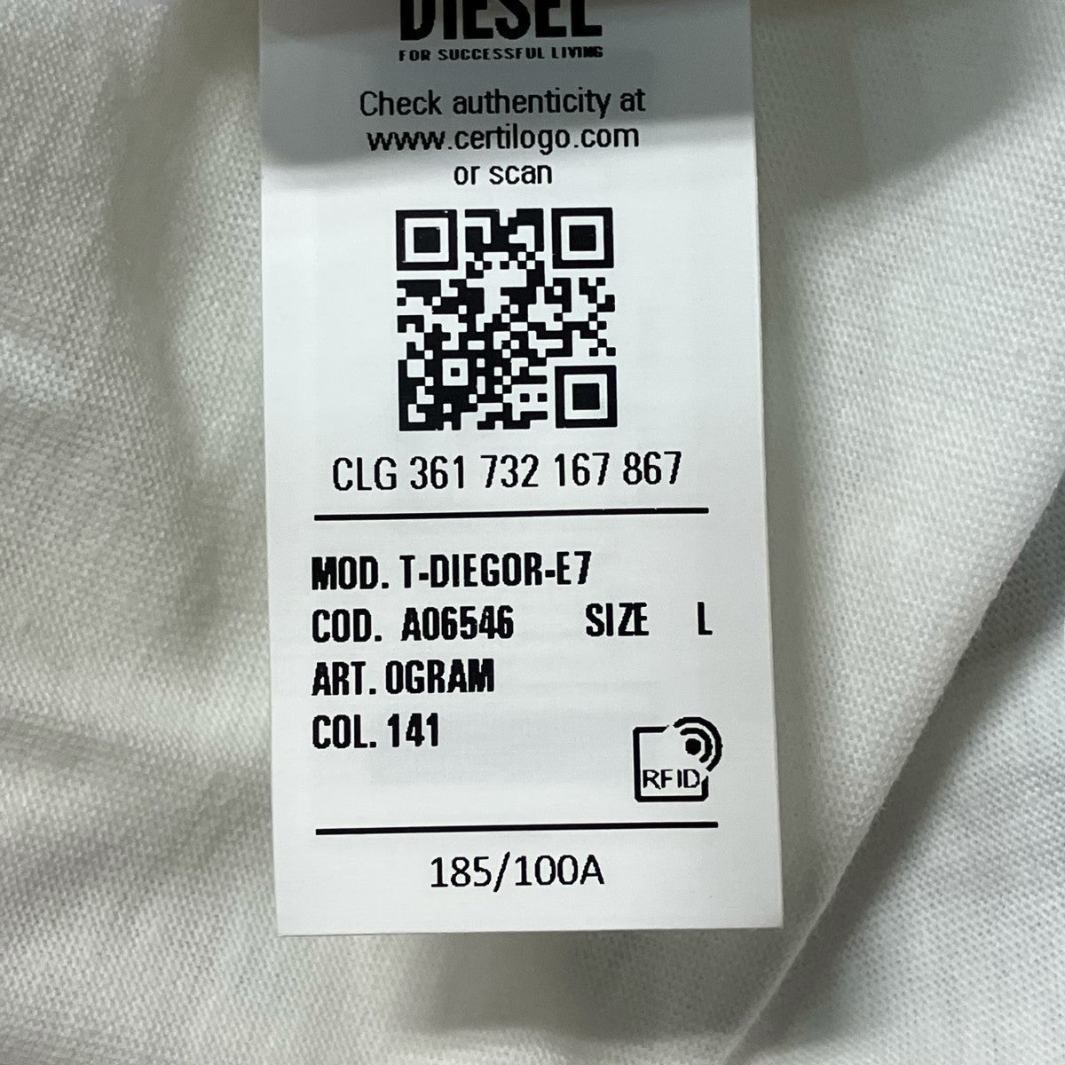 DIESEL プリントTシャツRN 93243 CA 25594 古着・中古-7枚目のアイテム画像