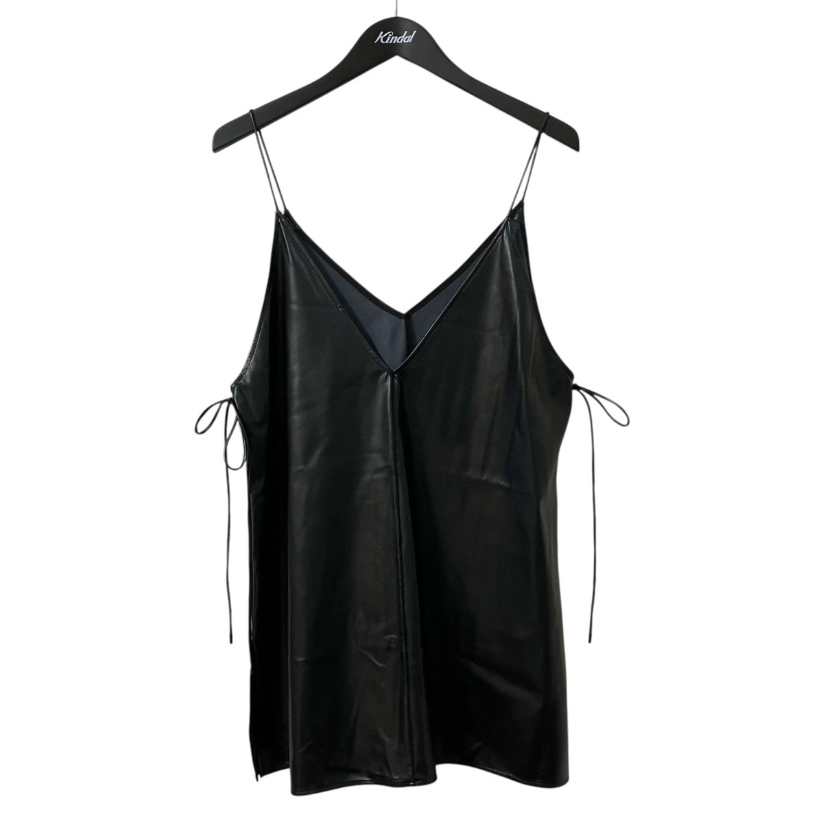 エコレザーキャミトップフェイクレザーキャミトップス0771RTW105B