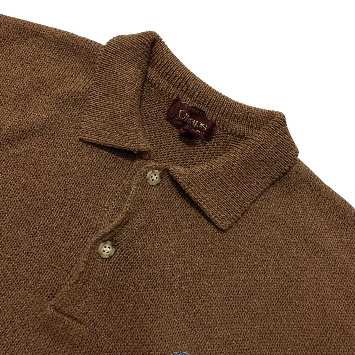 CHAPS RALPH LAUREN 赤タグニットポロシャツ 古着・中古-3枚目のアイテム画像