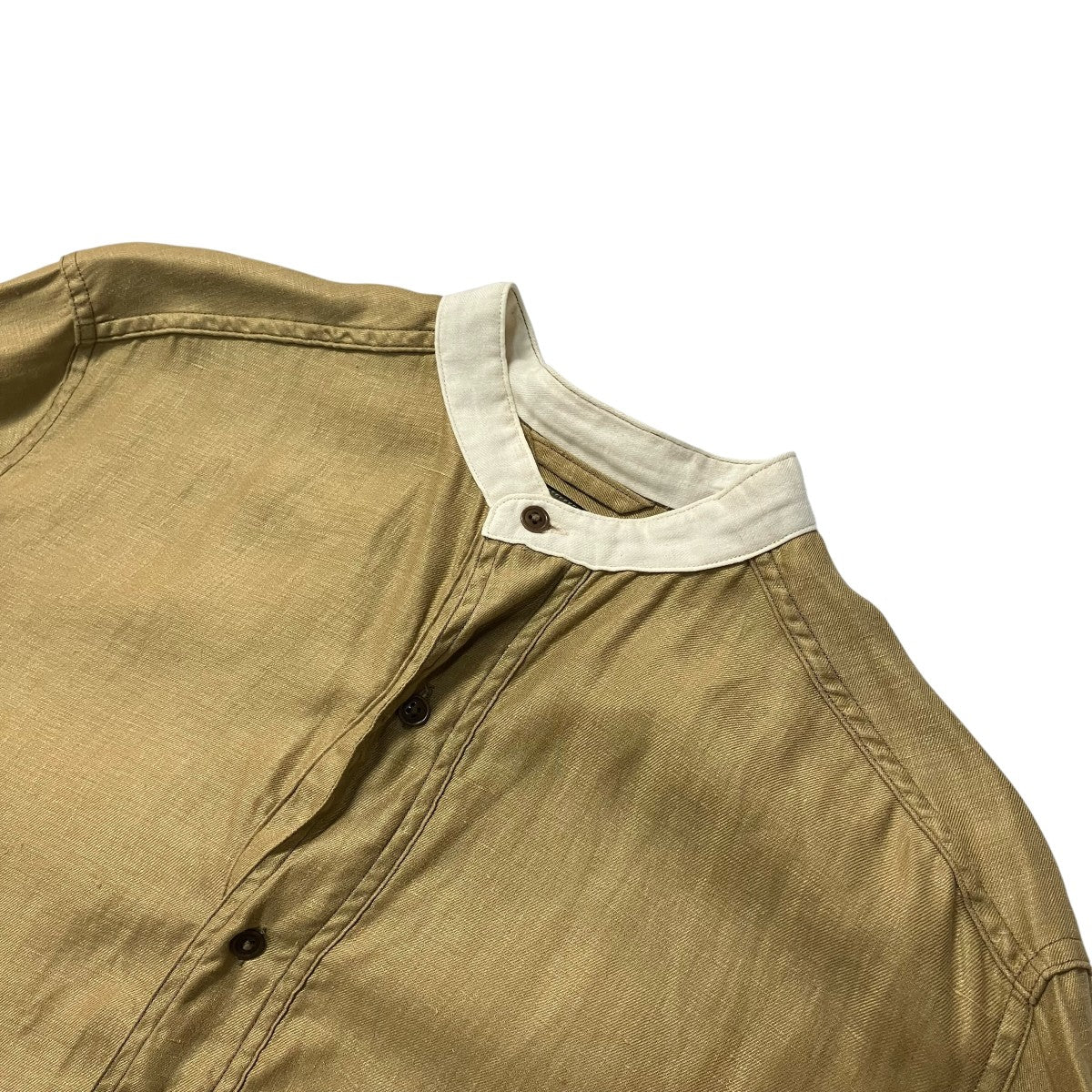 NIGEL CABOURN リネンスタンドカラーシャツ8042 00 10003 古着・中古-3枚目のアイテム画像