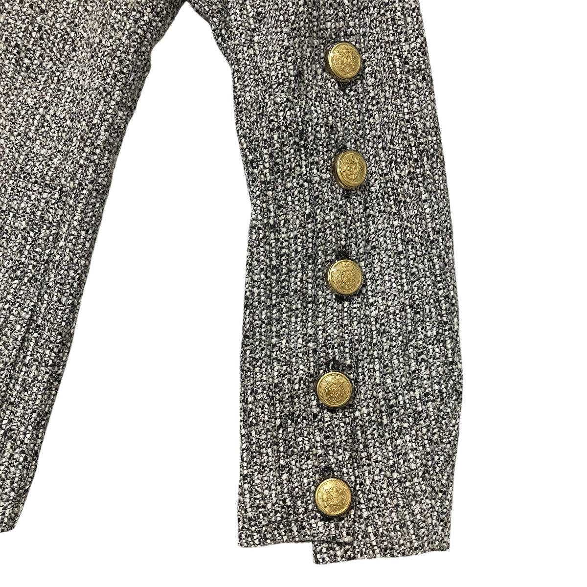 24AWMAO-COLLAR BUTTON JACKETツイードジャケットAZ242AO2049