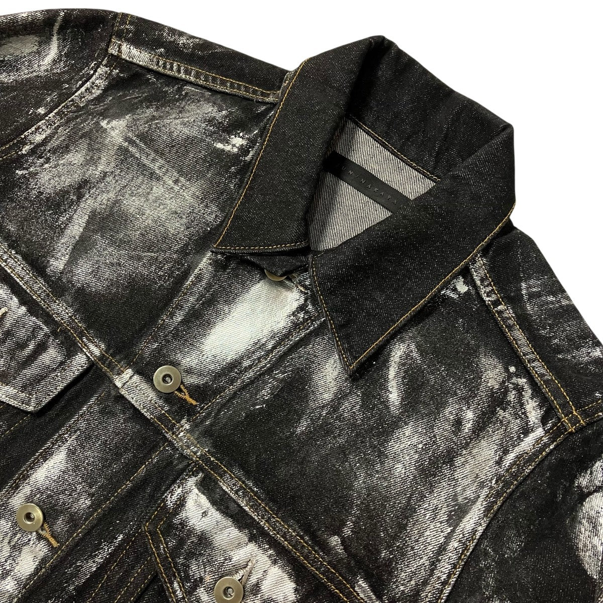 JUN NAKAYAMA 24SSCRASH COATING DENIM JACKETダメージコーティングデニムジャケット 古着・中古-3枚目のアイテム画像