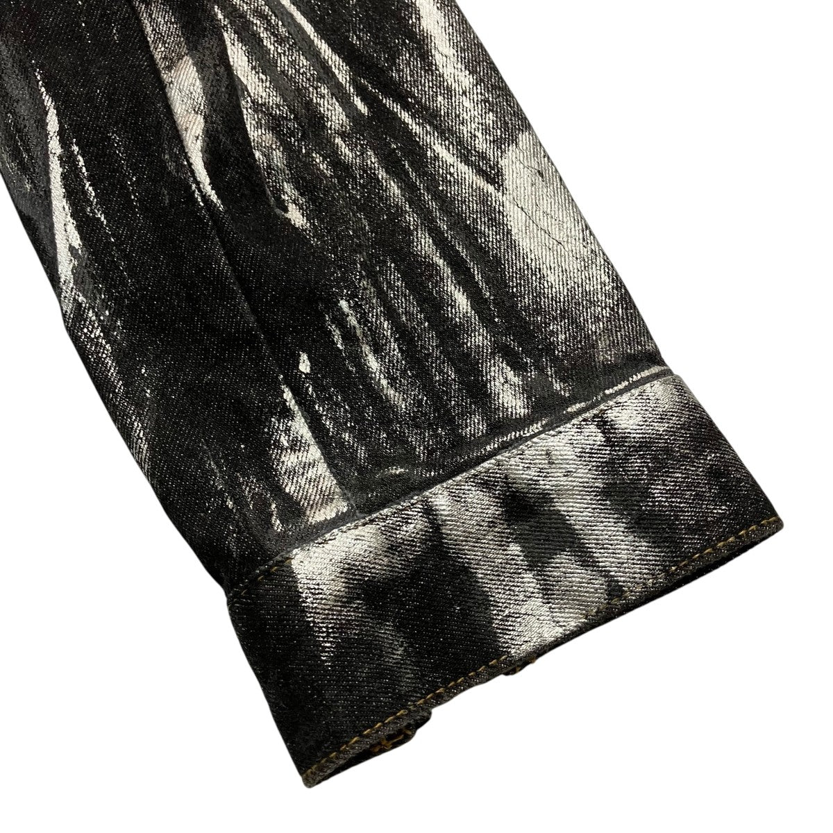 JUN NAKAYAMA 24SSCRASH COATING DENIM JACKETダメージコーティングデニムジャケット 古着・中古-4枚目のアイテム画像