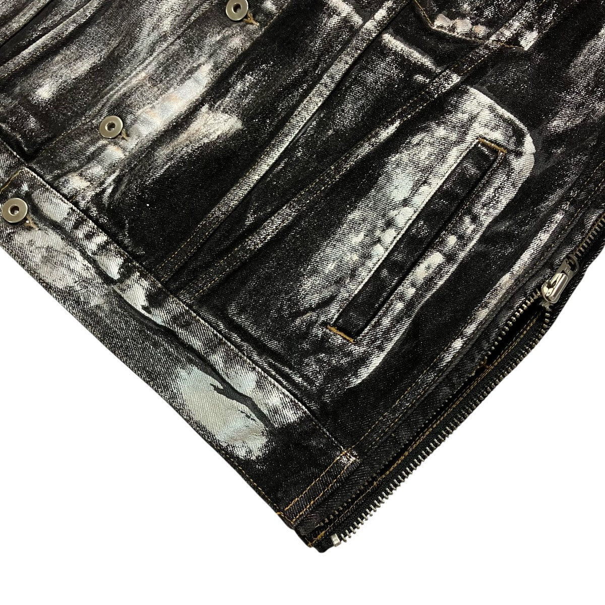JUN NAKAYAMA 24SSCRASH COATING DENIM JACKETダメージコーティングデニムジャケット 古着・中古-5枚目のアイテム画像