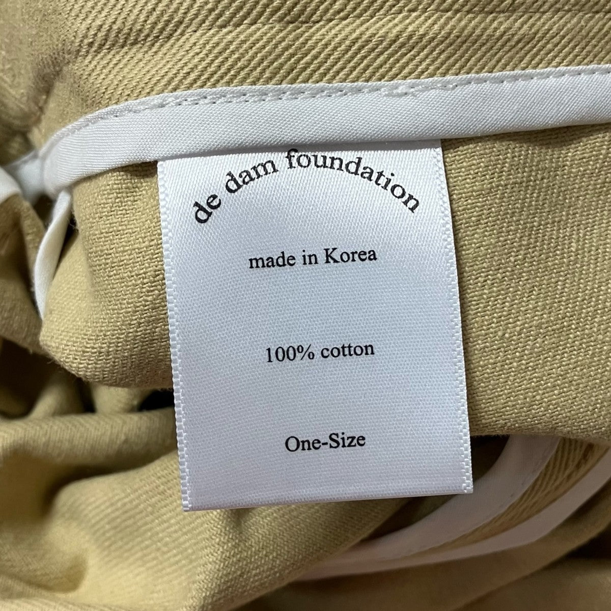 de dam foundation Tan Heavy Chino Cotton Trousers26SS-TR-C0-03 古着・中古-6枚目のアイテム画像