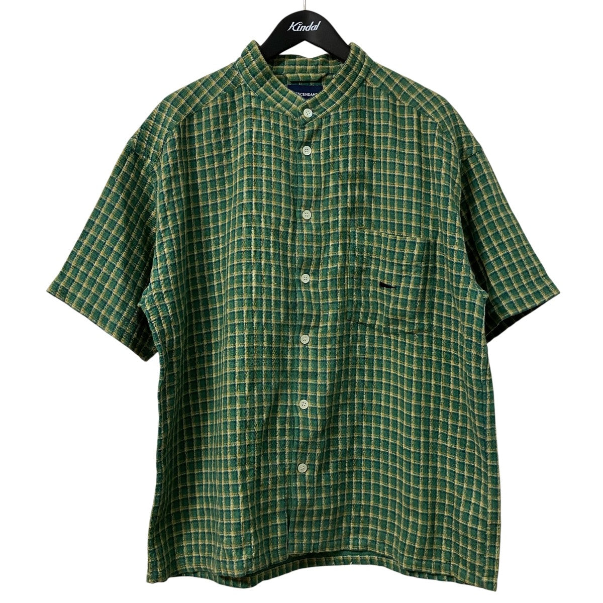 DESCENDANT スタンドカラーチェックシャツ 古着・中古-1枚目のアイテム画像
