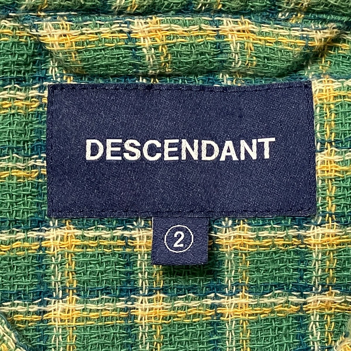 DESCENDANT スタンドカラーチェックシャツ 古着・中古-7枚目のアイテム画像
