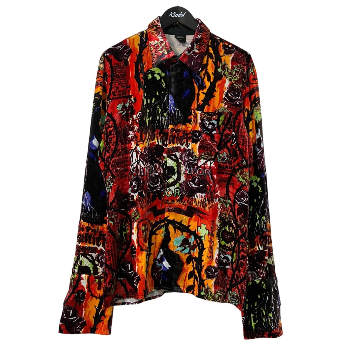 Jean Paul GAULTIER ベロア調長袖シャツBLJG2712B 古着・中古-1枚目のアイテム画像